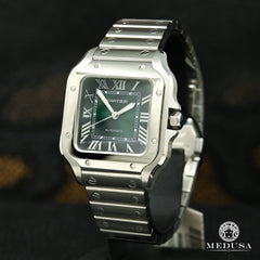 Cartier watch 36mm Cartier Santos Green Men s Watch Medusa jewelry