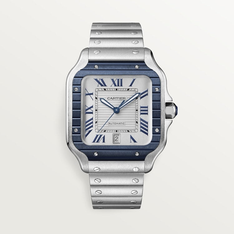 Cartier santos 100 online xl stainless steel bracelet