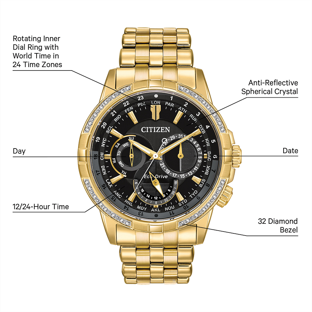 Citizen eco drive watch with diamonds sale