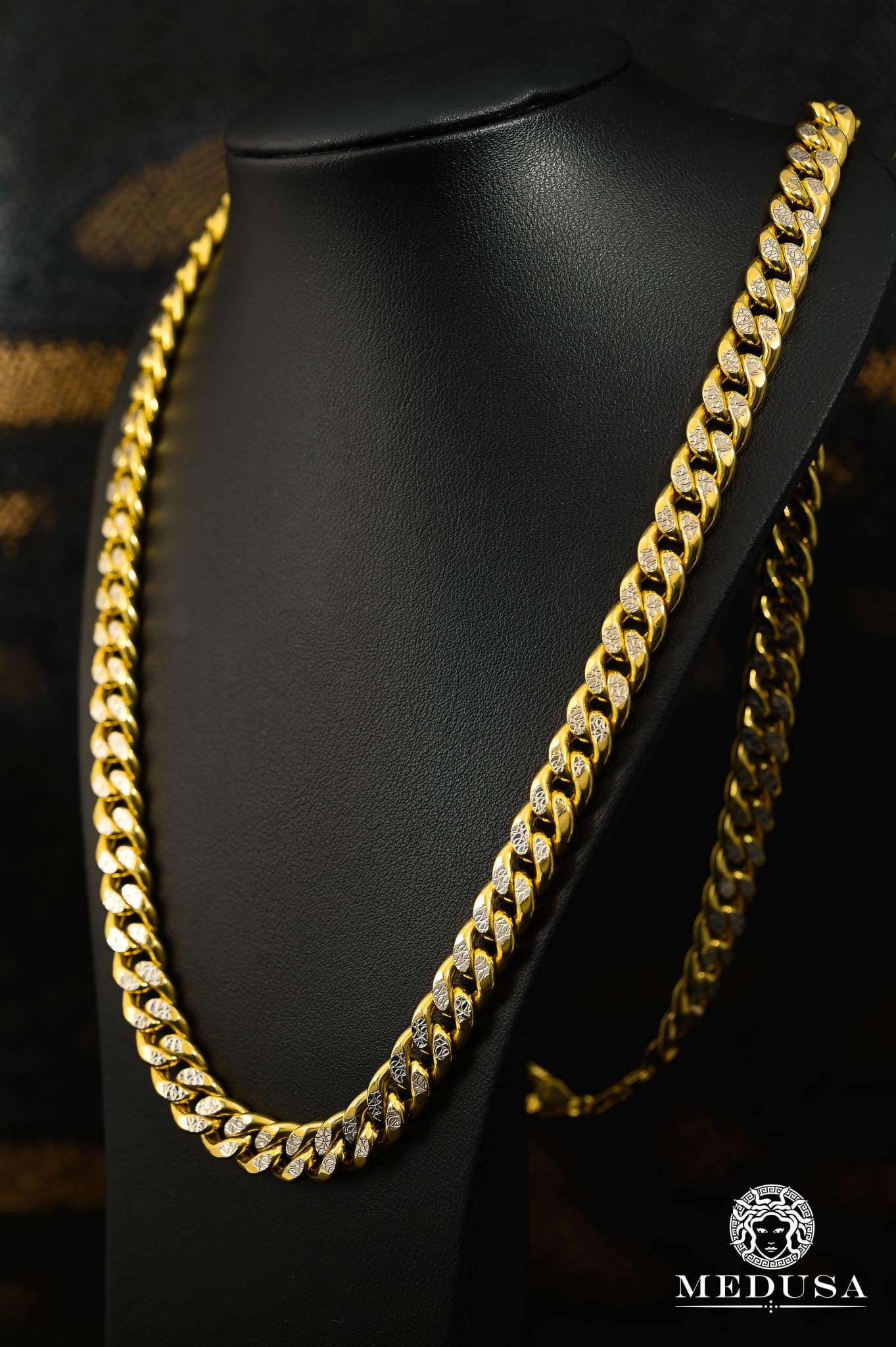 Cuban link deals diamond cut necklace