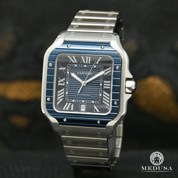 40mm Cartier Santos 100 XL Full Blue Bezel