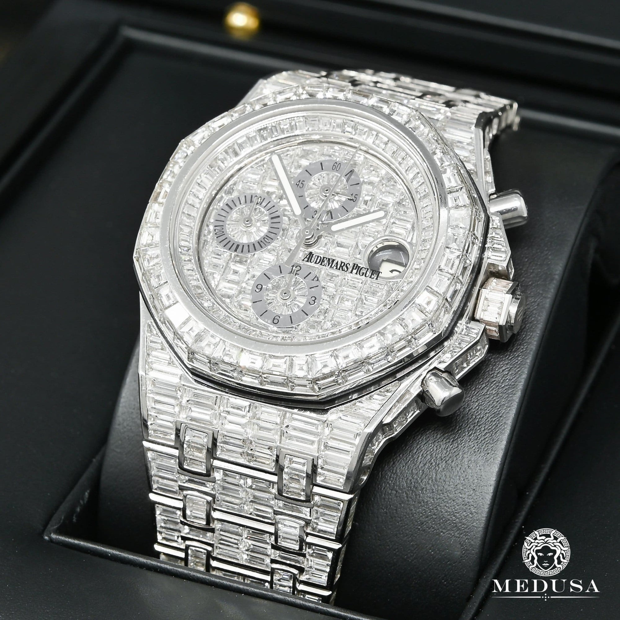 42mm Audemars Piguet Offshore Full Iced Emerald Cut