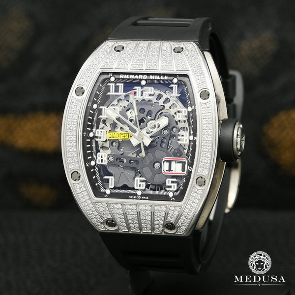 48mm Richard Mille White Gold Factory Diamond RM029