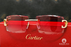 Cartier glasses with diamonds cheap hotsell