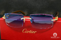 Blue lens cartier glasses online