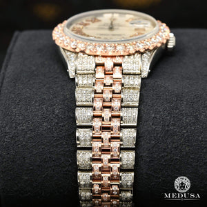 Iced out rose gold rolex hotsell