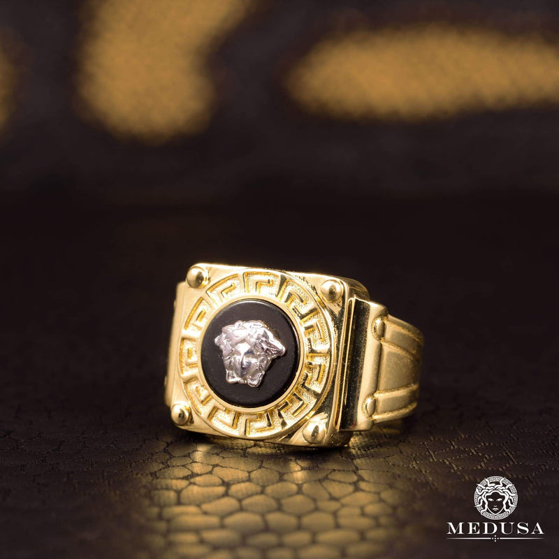 Versace Gold Medusa Ring for Men