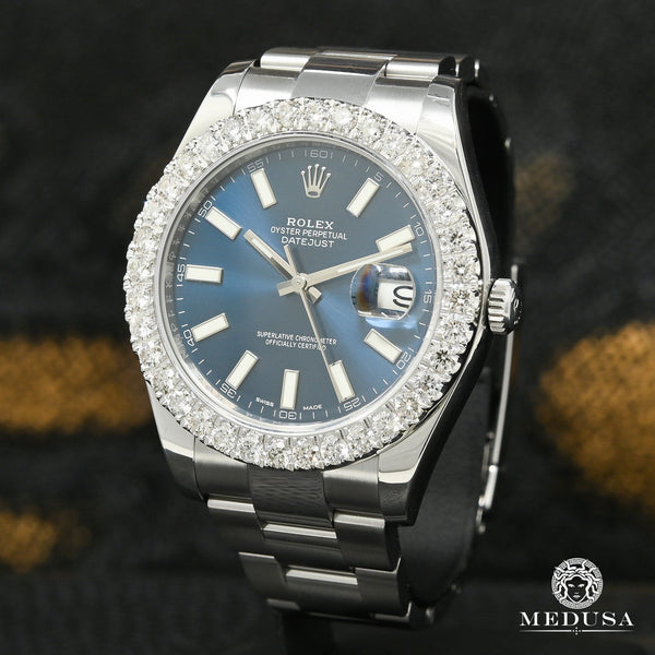 Rolex Datejust 41mm Blue Stick Iced