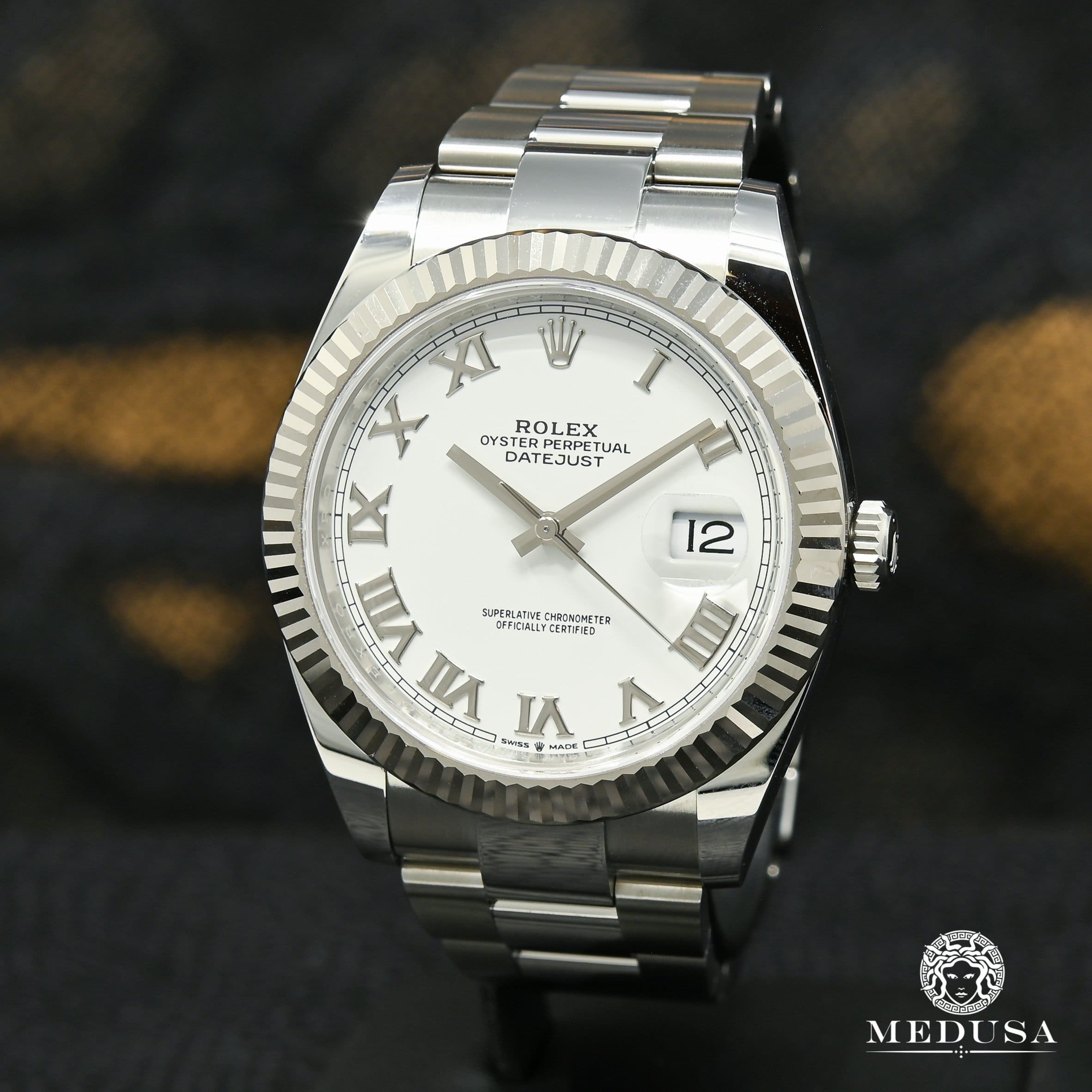 Rolex Datejust 41mm Fluted White Roman