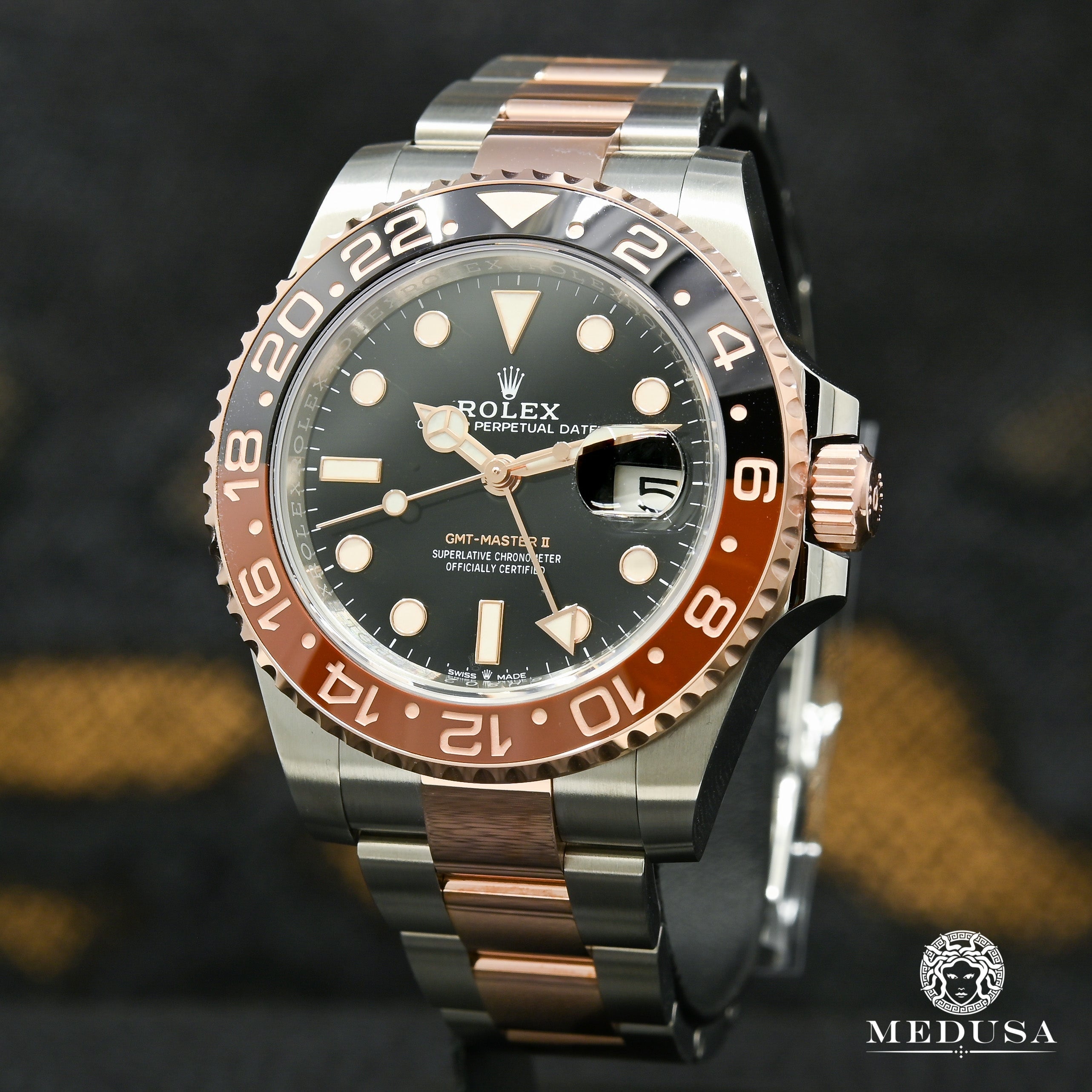 Rolex gmt pink on sale gold