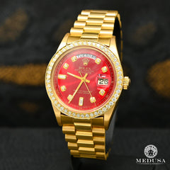 Rolex watch Rolex President Day Date 36mm Red wand Men s Watch Medusa jewelry